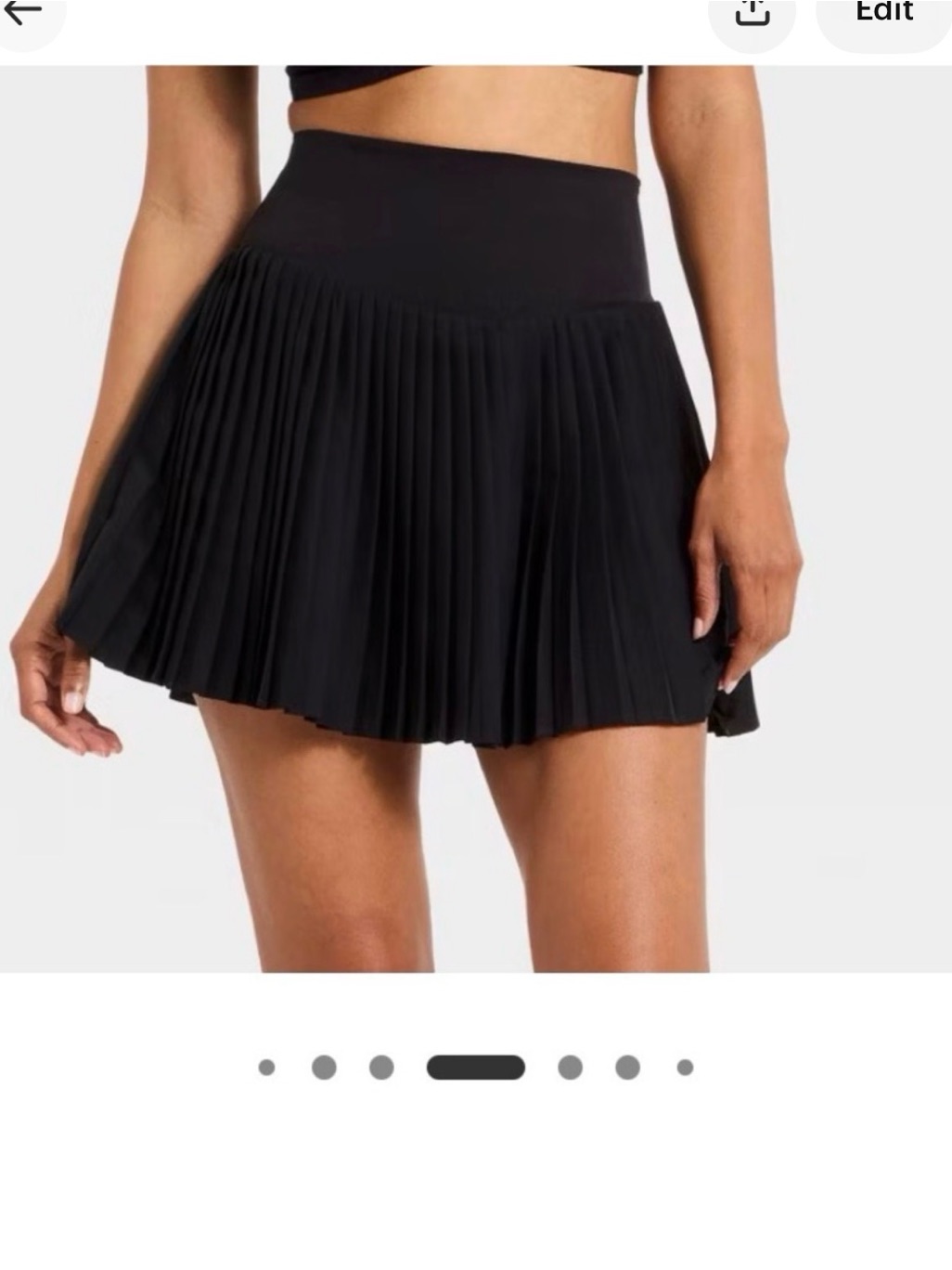 All In Motion Black Pleated Athletic Mini Skirt